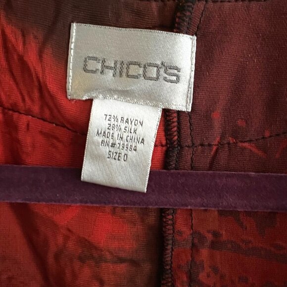 Vintage 90s Chicos burnt velvet kimono cover-up cardigan duster - Picture 10 of 14